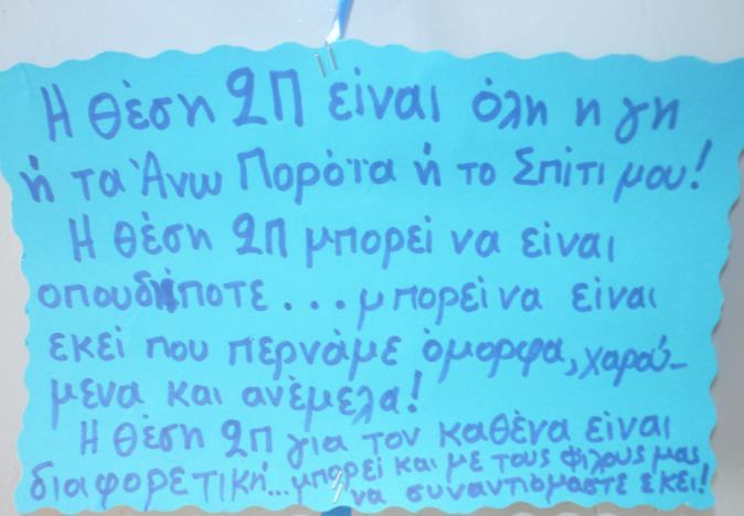 θέση 2Π είναι όλη η Γη ή τα Άνω Πορόια ή το σπίτι μου».