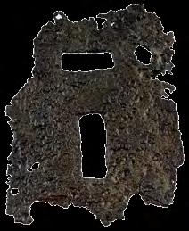 Оков браве Гвожђе, ковање; димензије: 9 x 7 x 0,2 cm; Објекат VI - просторија b, Северно подграђе, 2007.