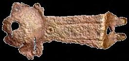 202. Механизам браве Гвожђе, ковање; димензије: 7,2 x 1,2 cm; Објекат VI - западни сегмент, Северно подграђе, 2008. година; Народни музеј Чачак, Ц 129/08.