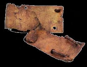 Оков Бронза, ковање, перфорирање; димензије: 3,8 х 1,9 х 1,3 cm, 4,1 х 2,3 х 1,3 cm; Објекат II, Горњи град, 1996.