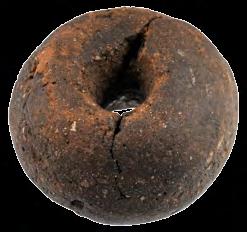 339. Пршљенак Керамика, печење, перфорирање; димензије: пречник 3,3 cm, висина 2,2 cm; Објекат I - IV, Горњи град, 1997.