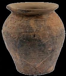 501. Лонац Керамика, на витлу; димензије: пречник обода 11,4 cm, висина 14,5 cm, пречник дна 8,7 cm; Базилика Е, Горњи град, 1996. година; Народни музеј Чачак, A III/158.
