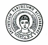 ΑΡΙΣΤΟΤΕΛΕΙΟ ΠΑΝΕΠΙΣΤΗΜΙΟ ΘΕΣΣΑΛΟΝΙΚΗΣ ΣΧΟΛΗ ΘΕΤΙΚΩΝ ΕΠΙΣΤΗΜΩΝ ΤΜΗΜΑ ΧΗΜΕΙΑΣ