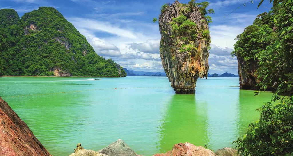 James Bond Island ΝΗΣΙ ΤΟΥ ΤΖΕΗΜΣ ΜΠΟΝΤ Έναρξη: 07:00 Διάρκεια: 7 ώρες Ο κόλπος Khao Phing Kan που βρίσκεται μεταξύ του Πουκέτ και του Κράβι αποτελεί προστατευόμενο τμήμα της χώρας από το 1981 λόγω