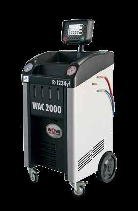 WAC 2000A με ενσωματωμένο αναλυτή R 1234 yf Το WAC 2000A προσφέρει τη δυνατότητα πλήρους αυτόματης συντήρησης κλιματιστικών με το νέο ψυκτικό μέσο R-1234yf.