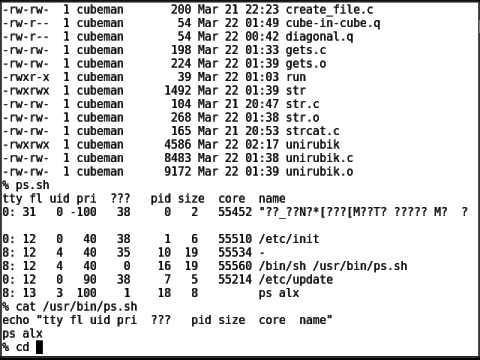 κατασκευασμένο για επεξεργαστές αρχιτεκτονικής Intel 80x86. Μια όψη οθόνης ASCII τερματικού Λειτουργικού Συστήματος LINUX φαίνεται στην Εικόνα 3.