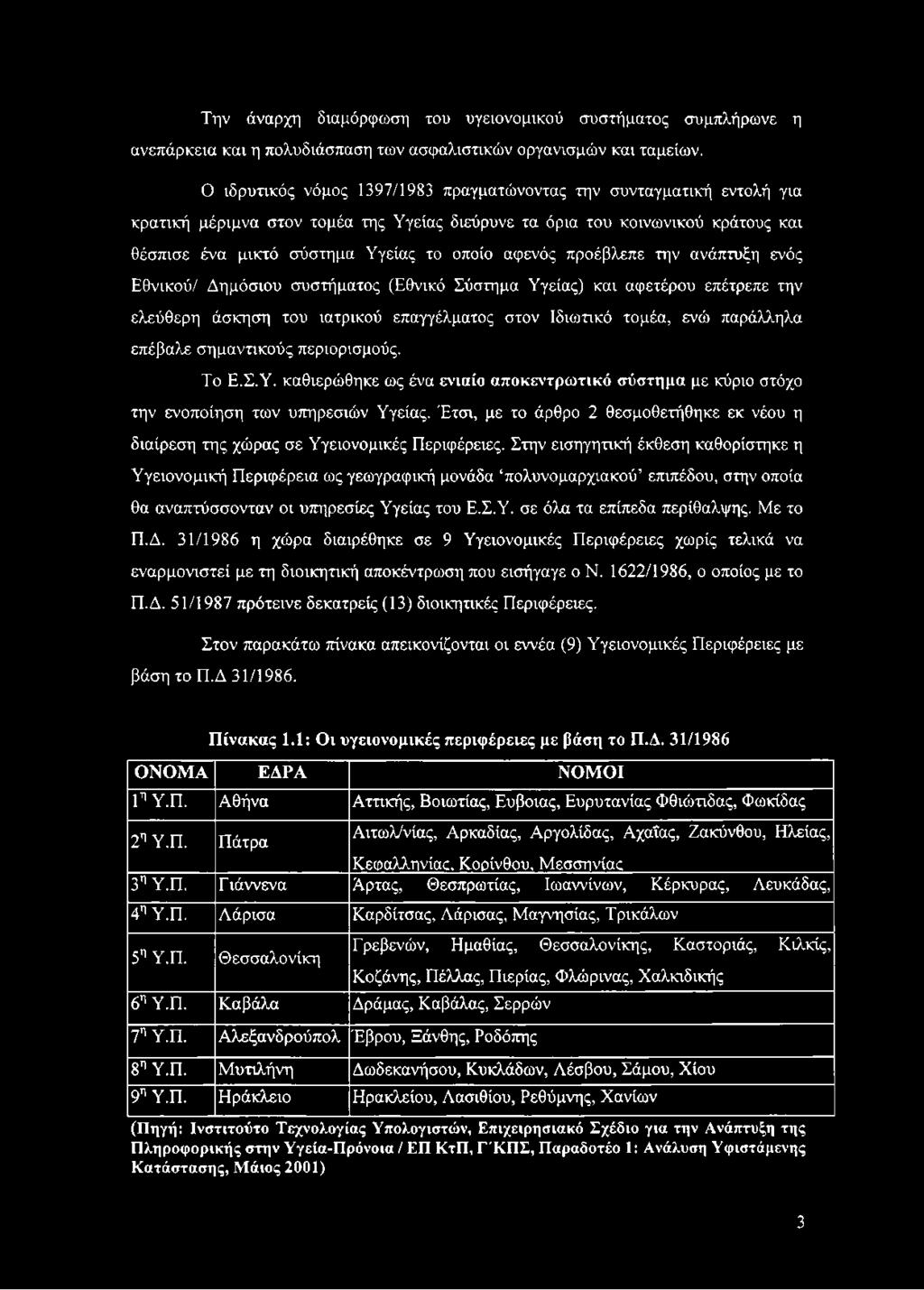 αφενός προέβλεπε την ανάπτυξη ενός Εθνικού/ Δημόσιου συστήματος (Εθνικό Σύστημα Υγείας) και αφετέρου επέτρεπε την ελεύθερη άσκηση του ιατρικού επαγγέλματος στον Ιδιωτικό τομέα, ενώ παράλληλα επέβαλε