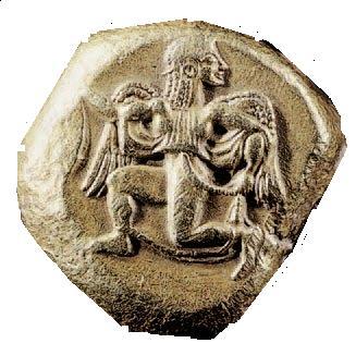 Νίκη σε στατήρα από την Κύζικο της Φρυγίας περ. 500 π.χ.