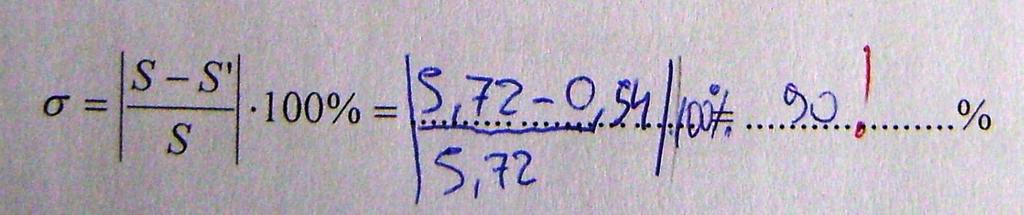 4. Συγκρίνετε την τιμή του S με την S που έχει προκύψει από την απευθείας μέτρηση του δοκιμαστικού σωλήνα με το διαστημόμετρο.