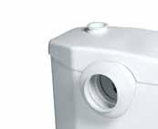 SANIPRO Σταθμός ανύψωσης λυμα των με τεμαχιστη ΧΑΡΑΚΤΗΡΙΣΤΙΚΑ Η μονα δα SANIPRO XR με ενσωματωμένη αντλία και τεμαχιστη, αποτελεί την απόλυτη λύση για ένα ολοκληρωμένο WC.
