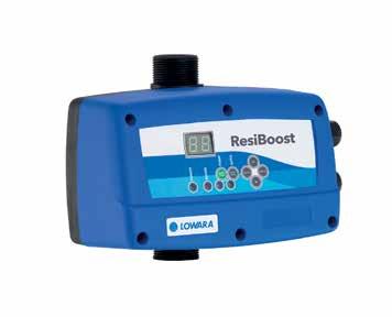 ResiBoost Inverter μονοφασικών αντλιών για σταθερή πίεση σε κατοικίες και κήπους Αύξηση πίεσης Άντληση - μεταφορά νερού To ResiBoost εξασφαλίζει σταθερή πίεση, υψηλή απόδοση και εξοικονόμηση