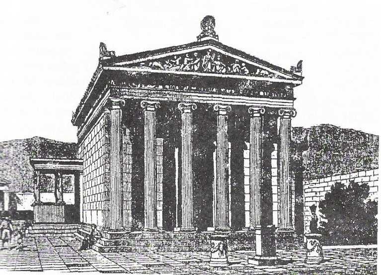 Civilización columnas dóricas; el arquitecto, Ictino (contemporáneo de Pericles) había introducido muchos refinamientos sobre un proyecto básicamente simple, dando así al Partenón una extraordinaria