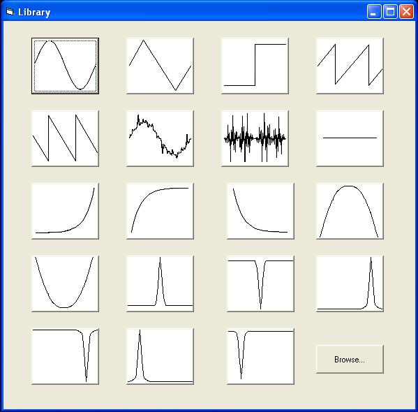 arxeio.combine.commondialog1.filename, 0 Η φόρµα Library. Στη παρούσα φόρµα παρατίθενται Command Buttons στα οποία στο καθένα αντιστοιχούν µια κρυφή εικόνα.