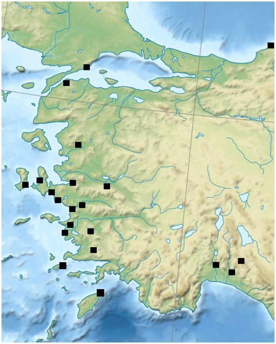 FIGURE ONE: PLACES MENTIONED, ASIA MINOR Thrace F Chersonese J H Bithynia N E C T R P I K Iōnia D X A L Karia Pisidia S Q M G O B (base map sourced from http://commons.wikimedia.