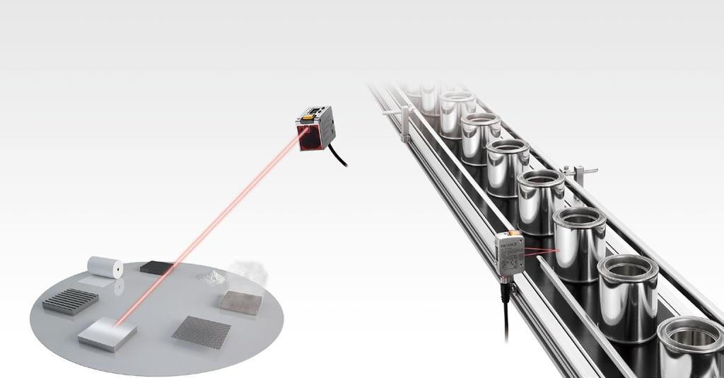 Laserové snímače Séria LR-T Univerzálne laserové snímače Laserové snímače Séria LR-Z Kompaktné laserové CMOS snímače Detekčná vzdialenosť 0,06 až 5 m Technológia HS 2 HS 2 : Vysoká