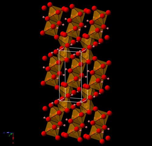 93 Structure 91 Prototype: Goethite α-feo(oh) SBS/PS: /op40 SG # 62: Pnma (D 16 2h ) Lattice parameters: a = 0.995, b = 0.301, c = 0.