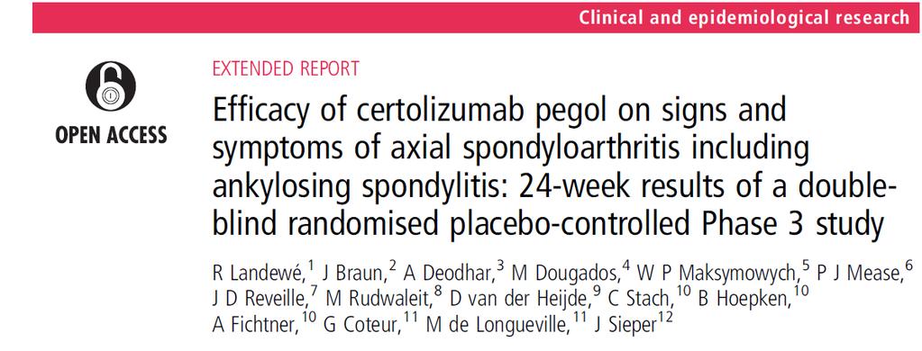 Landewé R, et al.