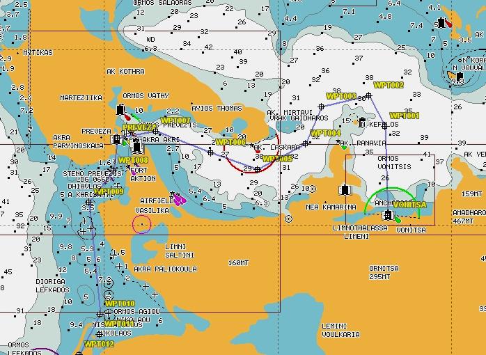 2.0 1 ο Μπράτσο Βόνιτσα - Πρέβεζα Εικόνα 2.1: 1 ο Μπράτσο Βόνιτσα - Πρέβεζα VONITSA 356 m N38 55.296' E20 53.169' WPT001 335 m N38 57.818' E20 53.089' WPT002 250 m N38 58.689' E20 52.