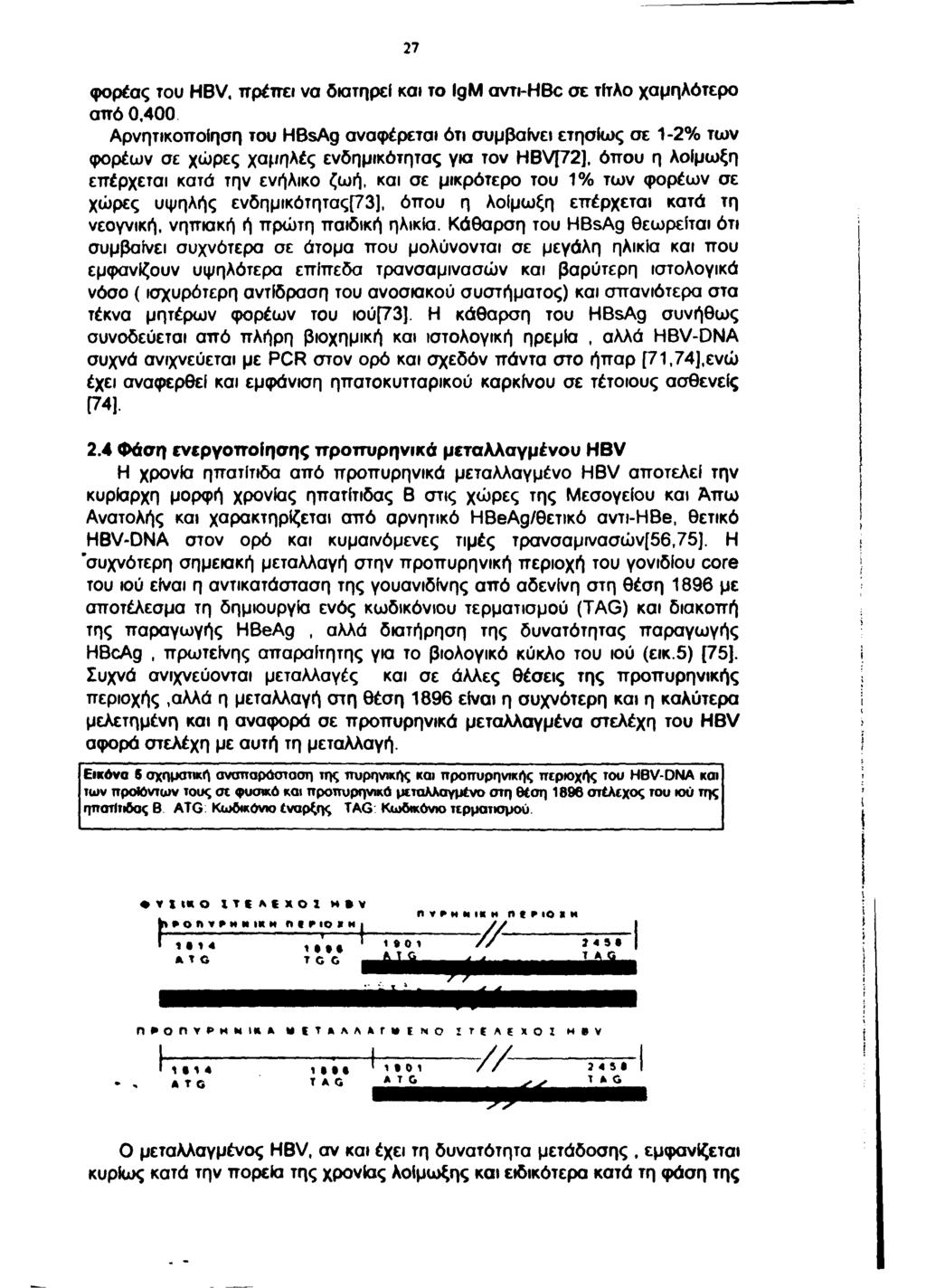 27 φορέας του HBV. πρέπει να διατηρεί και το IgM αντι-hbc σε τίτλο χαμηλότερο από 0.