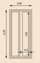 43 m-1 Uw=(Ag Ug+Af Uf+Lg Ψ)/Aw= =(1-Ff) Ug+Ff Uf+Lg/Aw Ψ= =[0,808 3,3+0,572 7,0+5,64 0,02] /1,38 =4,195 W/m2K gw=(1-ff) g=0,586 0,68=0,399 (από Τ.Ο.ΤΕ.