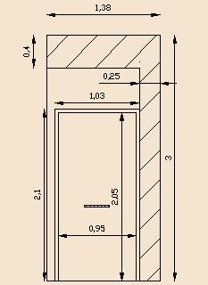 Το συνολικό εμβαδό των παραθύρων είναι 8,41 m2,των μπαλκονόπορτων 6,79 m2 και της εξωτερικής πόρτας 2,16 m2.η διείσδυση του αέρα από χαραμάδες λαμβάνεται από την Τ.Ο.Τ.Ε.Ε. 20701-1 (πίνακας 3.