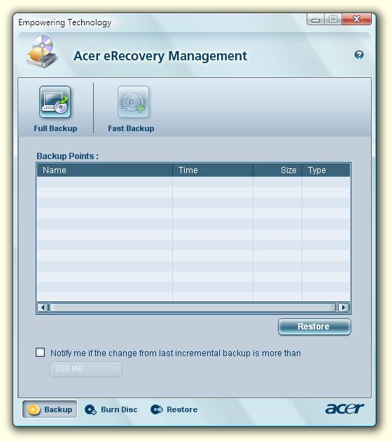 12 Empowering Technology Για περαιτέρω πληροφορίες, παρακαλώ ανατρέξτε στην ενότητα "Acer erecovery Management" στη σελίδα 81 του εγχειριδίου µε τίτλο AcerSystem User's Guide.