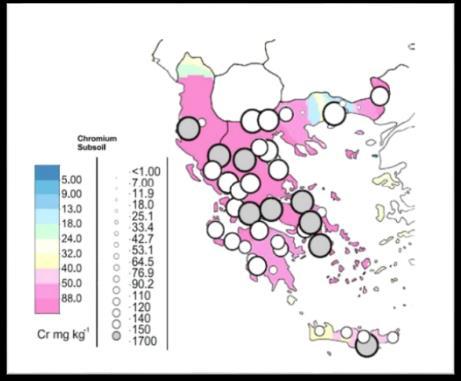 ΚΕΦΑΛΑΙΟ 2. ΘΕΩΡΗΤΙΚΟ ΜΕΡΟΣ βιομηχανικής περιοχής του Ασωπού Από τα αποτελέσματα των μετρήσεων προέκυψαν τιμές με εύρος 18-64 μg/l, με την τιμή των 64 να μετρείται στην περιοχή της Βεργίνας.
