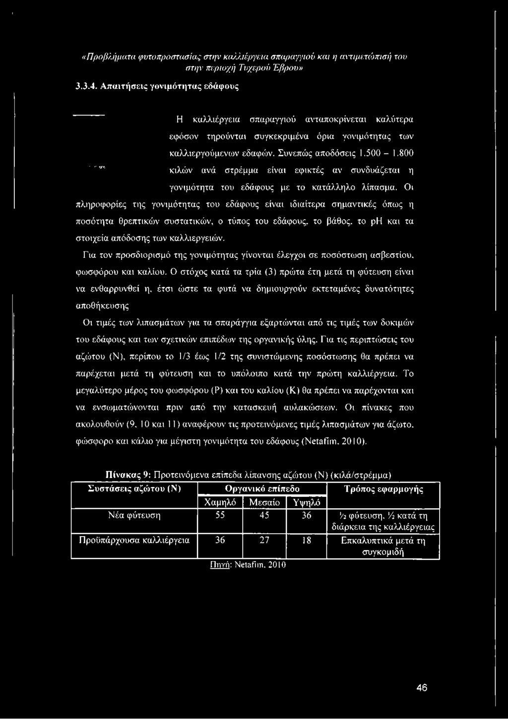 Οι πληροφορίες της γονιμότητας του εδάφους είναι ιδιαίτερα σημαντικές όπως η ποσότητα θρεπτικών συστατικών, ο τύπος του εδάφους, το βάθος, το ρη και τα στοιχεία απόδοσης των καλλιεργειών.