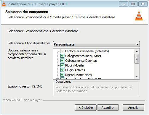 Ο οδηγός για τη διαδικασία εγκατάστασης του VLC Media Player προβλέπει μια σειρά βημάτων που αφορούν την αποδοχή της άδειας χρήσης, την επιλογή του φακέλου εγκατάστασης κλπ.