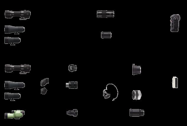 Sistem za digiskopijo Nikon Spektivi Uporaben sistem omogoča zajem posnetkov skozi objektiv spektiva.
