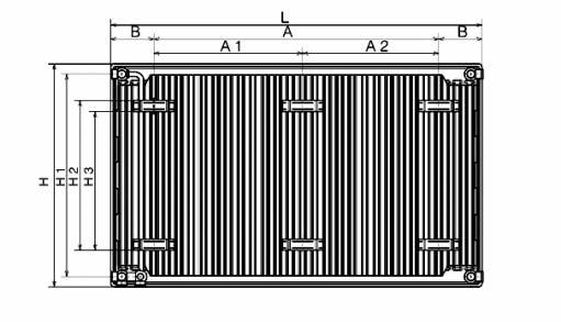 HLAVNÉ ROZMERY A MOŽNOSTI PRIPOJENIA L A A1 A2 Počet nosných mm mm mm mm konzol 400 233,4 4 P-10 500 333,4 - - 4 600 433,4 - - 4 700 - - - 4 750 533,4 - - 4 800 633,4 - - 4 900 733,4 - - 4 1000 833,4