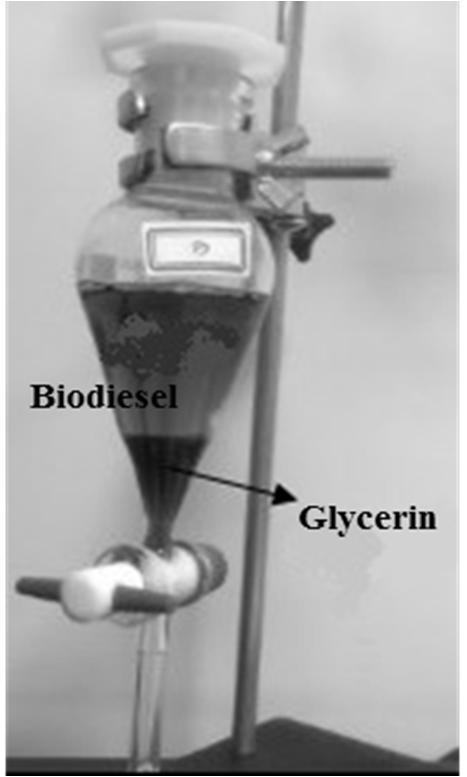 Fig. 4 (b) The purification process of esters (b) جداسازي ناخالصیها (a) The separation process of glycerin شکل (a) 4 جداسازي گلیسیرین Fig.