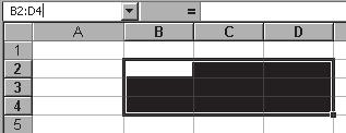 Aplikativni softver 116 Radne tabele Excel Vežba: Obeležavanje opsega Cilj vežbe je obeležavanje opsega B2:D4 na više na ina. 1. Postavite pokaziva aktivne elije na eliju B2. 2.