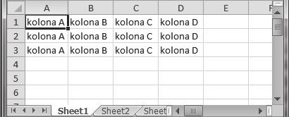 Aplikativni softver 117 Radne tabele Excel E5 UMETANJE I UKLANJANJE REDOVA I KOLONA Pripremne radnje za umetanje redova ili kolona su obeležavanje jednog ili više susednih redova ili kolona.