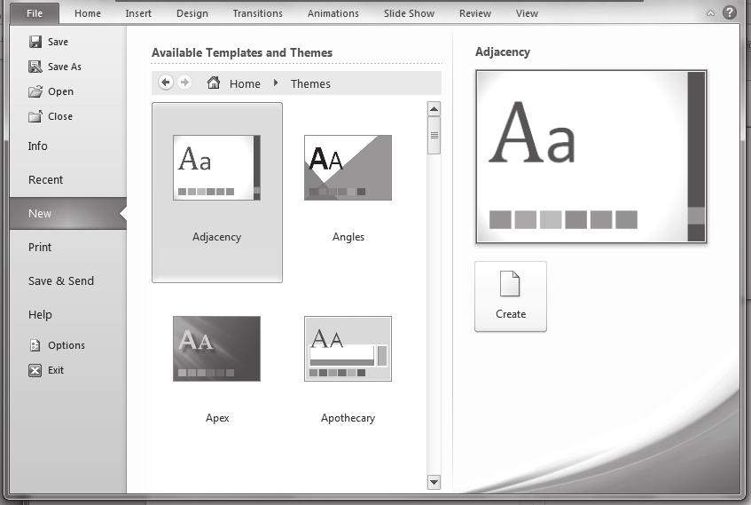Aplikativni softver 157 Prezentacije PowerPoint Slika 17. Ponu eni predlošci U File/New se nalaze i gotove šablon prezentacije Primeri šablona (Simle templates).