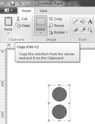 Aplikativni softver 54 Obrada teksta Word W12 UMETANJE OBJEKATA U TEKST 1. Nacrtajte neki crtež u programu Paint. 2. U programu Paint ozna ite deo crteža koji želite da kopirate u Word. 3.