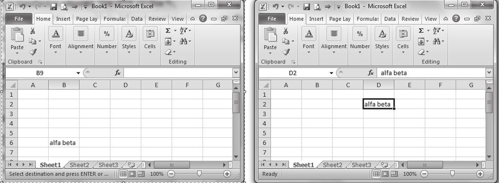 Aplikativni softver 87 Radne tabele Excel emu je potrebno specificirati da li upražnjeno mesto u tabeli treba popuniti pomeranjem elija gore ili levo.