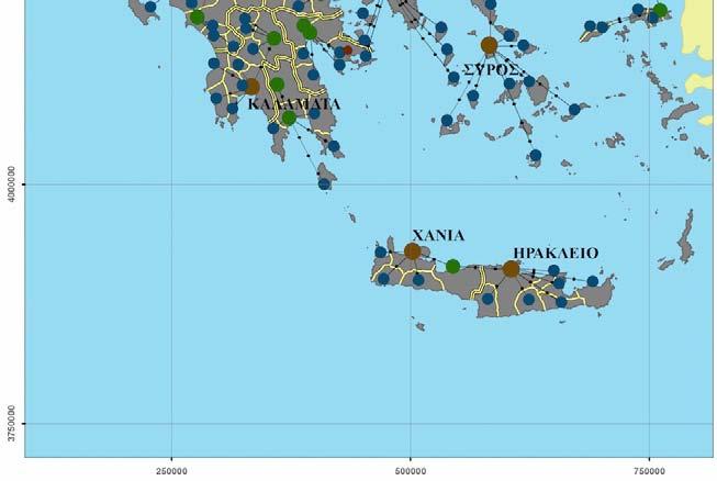 δεδομένων με τα γεωμετρικά στοιχεία των συμβόλων.