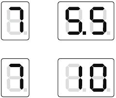 Trimestno število, sestavljeno iz sedmih segmentov prikazujejo stanje grelnega elementa: Stanje sistema Ni zahteve po toploti za ogrevanje ali segrevanje sanitarne vode.