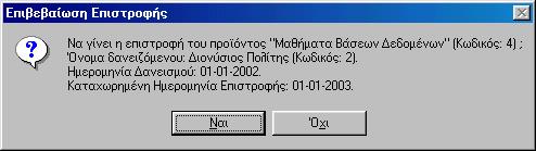 είχε δανειστεί.