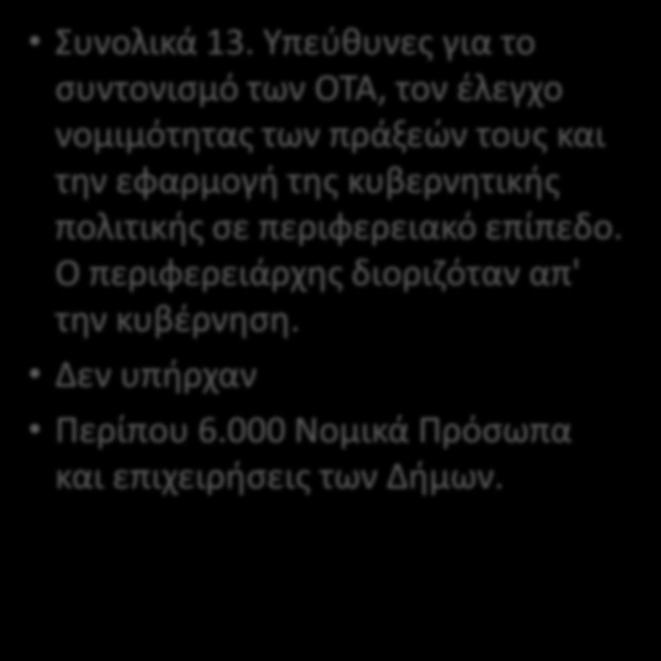 Καποδιςτρίασ Καλλικράτθσ (2) Κακεςτώσ Καποδίςτρια Συνολικά 13.