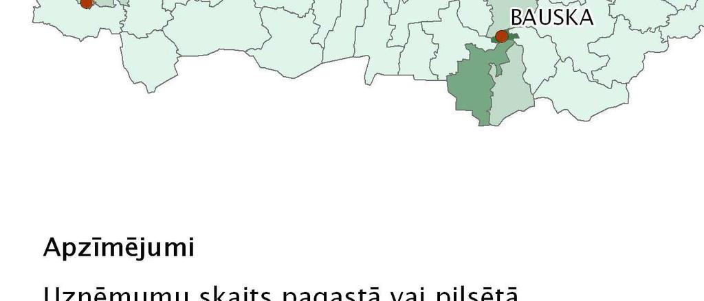 tīkls, kā arī tāpēc, ka šajos pagastos ir lielāks komersantu skaits, attīstītāka komercdarbībai nepieciešamā infrastruktūra.