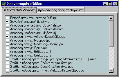 21, η οποία καλείται από την κύρια οθόνη του προγράµµατος και το µενού εδοµένα -> Χρονοσειρές -> Χρονοσειρές εξόδου.