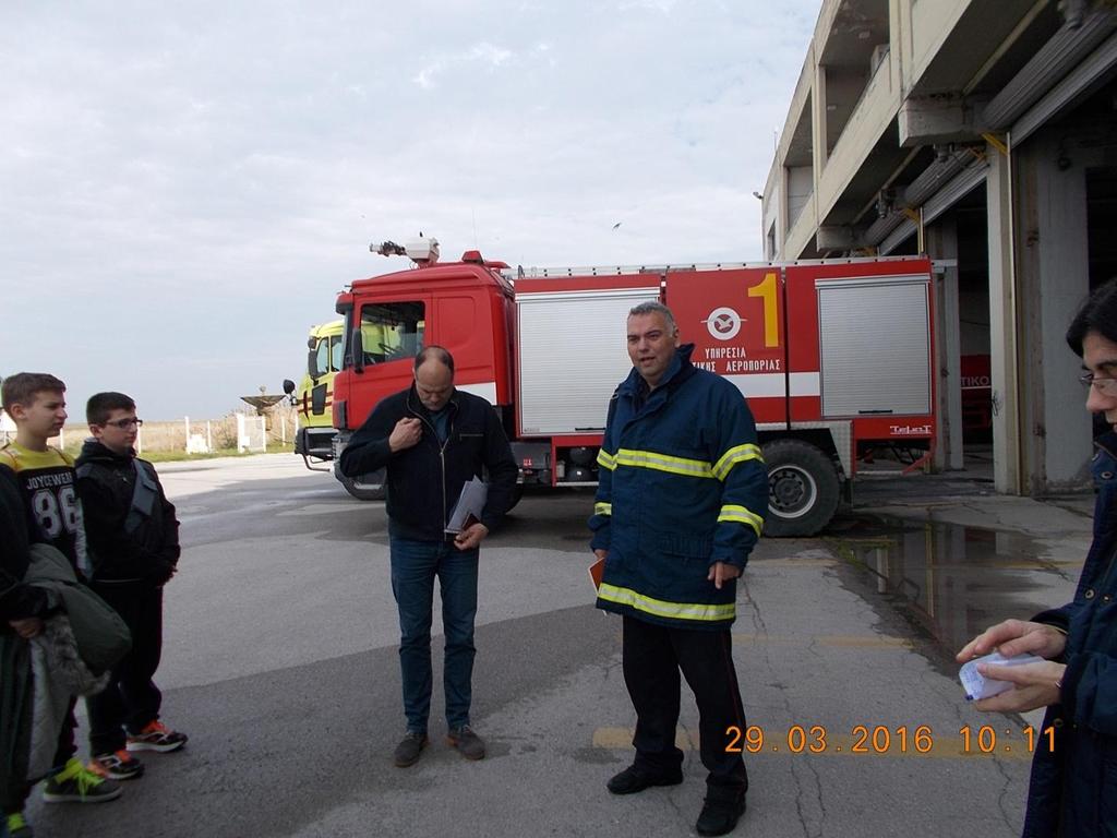 Στο κλιμάκιο του 5ου πυροσβεστικού σταθμού Θεσσαλονίκης που εδρεύει στο αεροδρόμιο