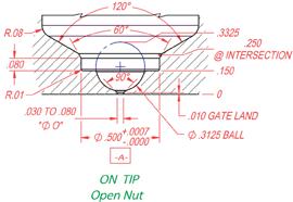 000 T THERMAL EXPANSION FORMULA: 1 1.078 "O".125 "O" NEEDLE NEE NEEDLE.078 "O" 3.345 5.