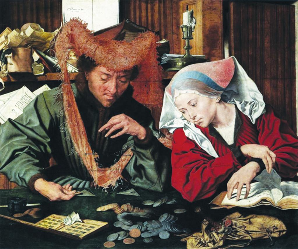 Μαρίνους βαν Ρεϊμέρσβελε, Ο αργυραμοιβός και η γυναίκα του, 1540. Καμία εμπορική τράπεζα δεν κρατάει στα συρτάρια της όλες τις καταθέσεις, ούτε βέβαια διαθέτει όλες τις καταθέσεις σε δάνεια.