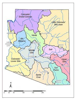 Εισαγωγή Παράδειγμα Salt-Verde λεκάνη απορροής της κεντρικής Arizona συσσωρεύονται κατά το χειμώνα 3-6 δισεκατομμύρια m