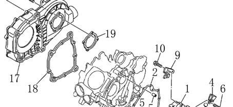 CRANKCASE COVER 1 01001 11321-F39-0000 COVER, CRANKCASE 1 01002 11323-F39-0000 GASKET, CRANKCASE COVER 1 01003 91501-F39-0000 CLAMP I 1 01004 91601-F39-0000 CLAMP I 1 01005 90803-F11-0000 PIN, DOWEL