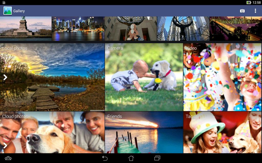 Συλλογή Προβολή εικόνων και αναπαραγωγή βίντεο στο ASUS Tablet σας χρησιμοποιώντας την εφαρμογή Συλλογή.