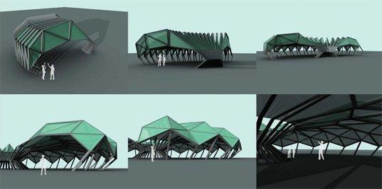 6. Folded bamboo & paper house - Ming Tang Πρόκειται για μια πρόταση στο διαγωνισμό ιδεών της Κινεζικης κυβέρνησης για καταλύματα στέγασης των πληγέντων από τον σεισμό των 7.